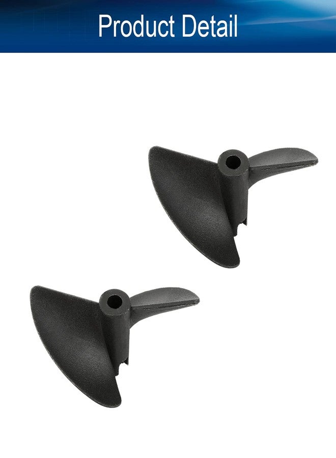 Heyiarbeit RC Boat Propeller 2 Blades, 3.18mm Hole, 35mm Diameter, Plastic, CCW, Black, 2PCS - Image 4