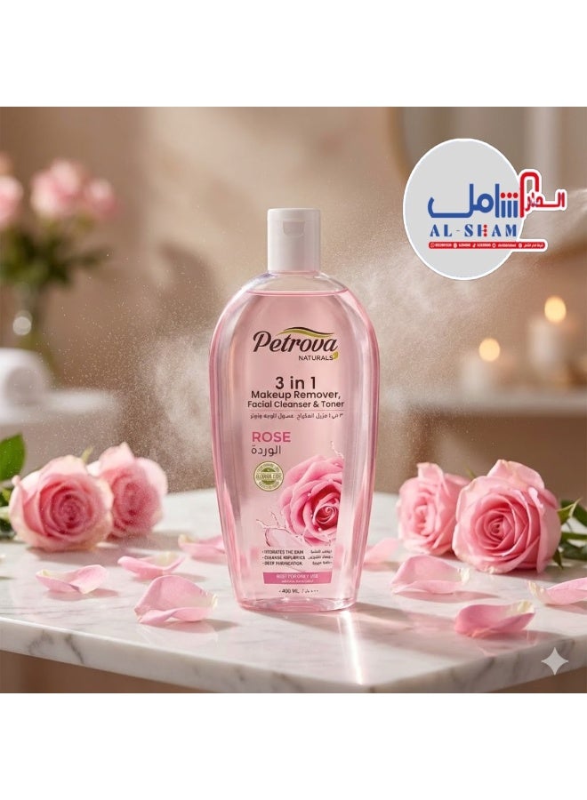 Rose Facial Wash and Makeup Remover 400ml - Image 3