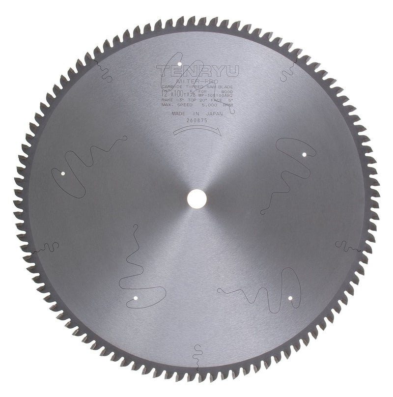 Tenryu MP-305100AB2 12" Carbide Tipped Saw Blade ( 100 Tooth ATAFR Grind - 5/8" Arbor - 0.118 Kerf) - Image 4