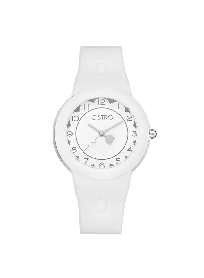 أسترو ASTRO Kids Analog White Dial Watch - A23809-PPWW
