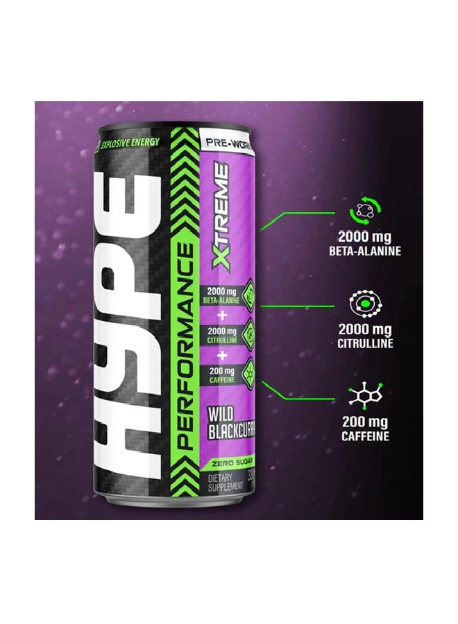 Hype PRE WORKOUT RTD DRINK - APPLE&BLUEBERRY - 330ML  - Image 2