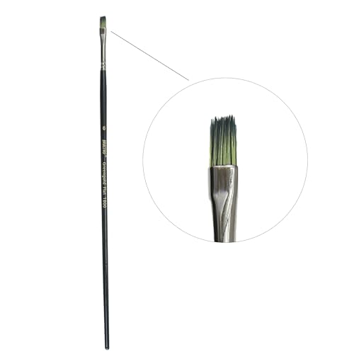 Brustro Artists Greengold Acrylic Brush Flat Series 1800 - Size - 6 | Ideal for Oil, Acrylic Painting on Paper, Canvas, Fine Art Students and Professional. - Image 2