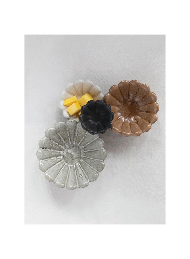 Creative Co-Op Stoneware Flower Bowls, 6" L x 6" W x 3" H, Multicolor - Image 4