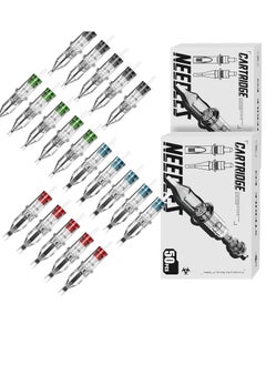 Wormhole Tattoo Wormhole Tattoo Cartridge Needles Long Taper 50pcs Assorted Disposable Tattoo Needle Cartridges Mixed 5RL 7RL 9RL 5RS 7RS 9RS 15M1 21M1 15RM 21RM Round Liner Shader Magnum Round Magnum - Packaging may vary  - Image 1