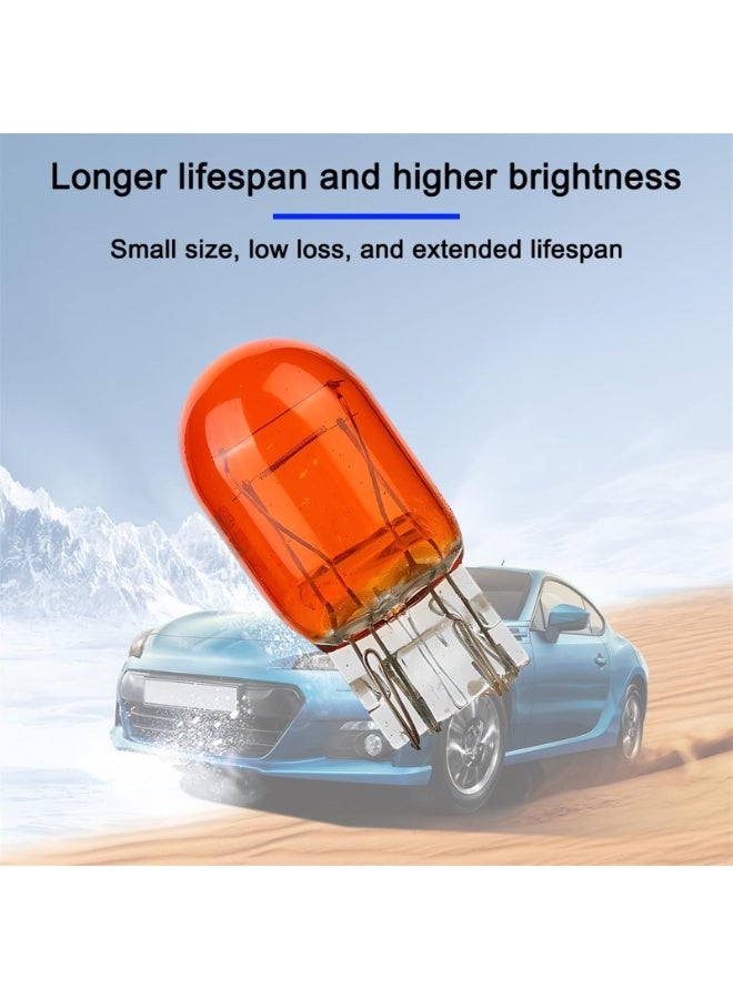 LAMAY 10PCS Car T20 1891/7443 Dual Wire Brake Bulb, 12V 21/5W Ultra Bright Vehicle Turn Signal Tail Light, Micro Auto Indicator Lighting Replacement Accessories, Universal for Most Cars Amber - Image 5