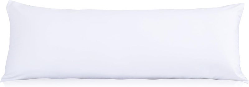 EVOLIVE Ultra Soft Microfiber Body Pillow Cover/Pillowcases 21"x54" with Hidden Zipper Closure (21"x54" Body Pillow Cover, White) - Image 1