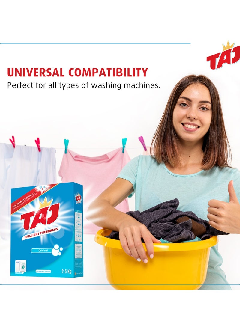 TAJ Detergent Powder 2.5 kg Laundry Detergent Powder Original Freshness Concentrated HF Compact - Image 5