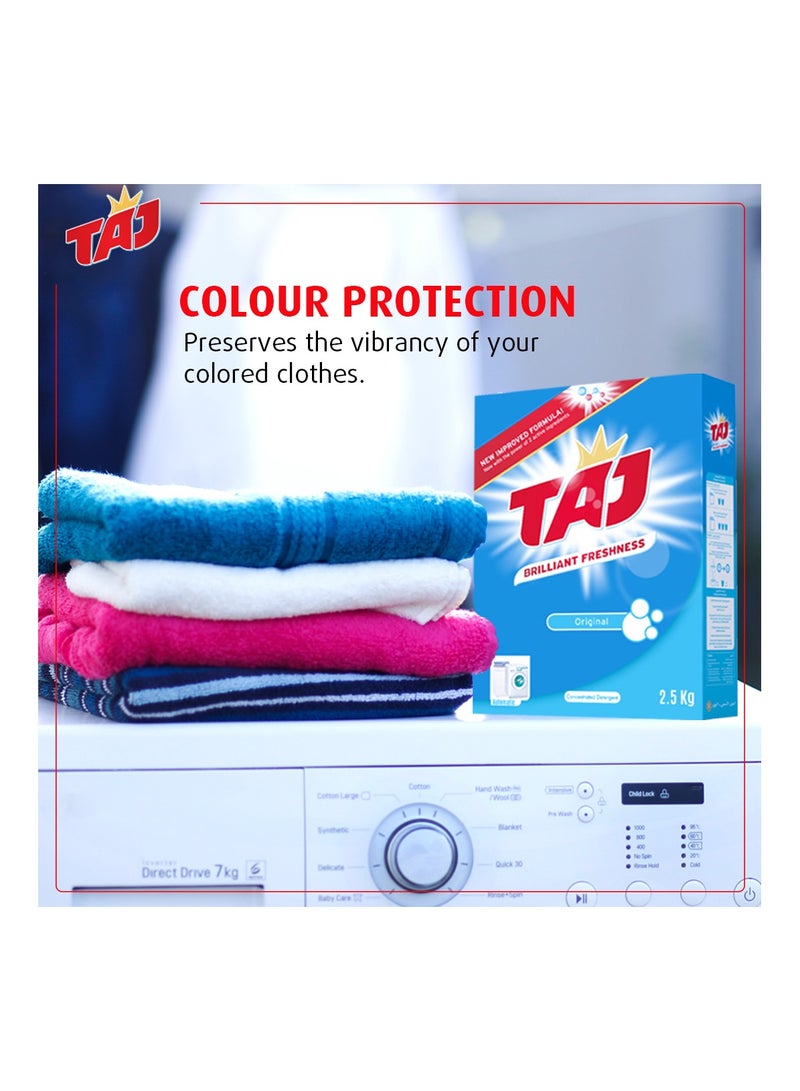 TAJ Detergent Powder 2.5 kg Laundry Detergent Powder Original Freshness Concentrated HF Compact - Image 3
