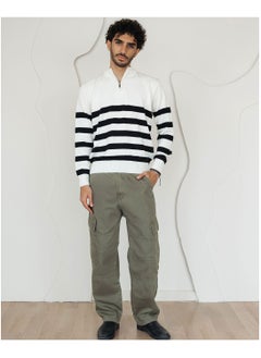 Striped Men Quarter Pullover - pzsku/ZC3650588BBCA66CF786EZ/45/_/1740587261/7f1bcef5-17d9-40d0-86f2-8eeb6122a8de