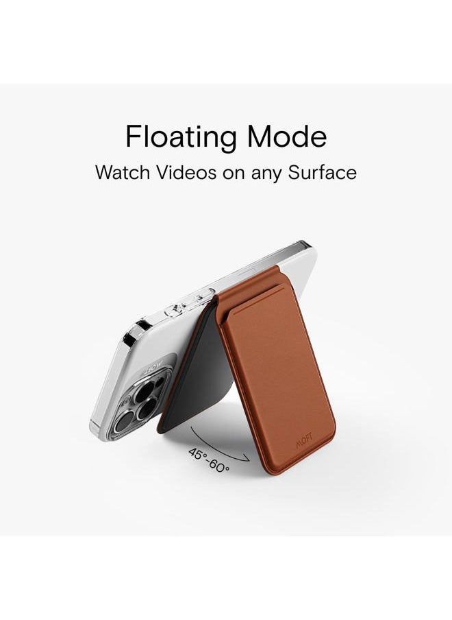 MOFT - MagSafe Wallet Card Holder, Adjustable Magnetic Wallet Stand with Open ID Window, Quick Access Flash Phone Stand for iPhone 14/13/12 Series, 2 Card Holder, Brown - Image 1