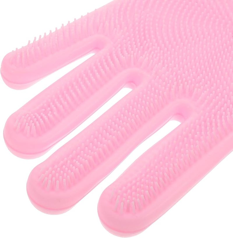 Long Silicone Dishwashing Gloves Heat Resistant Non Slip Extended Sleeve for Kitchen Pet Bathing - Image 4