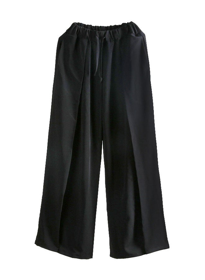 Men's black loose wide-leg straight pants  - Image 3