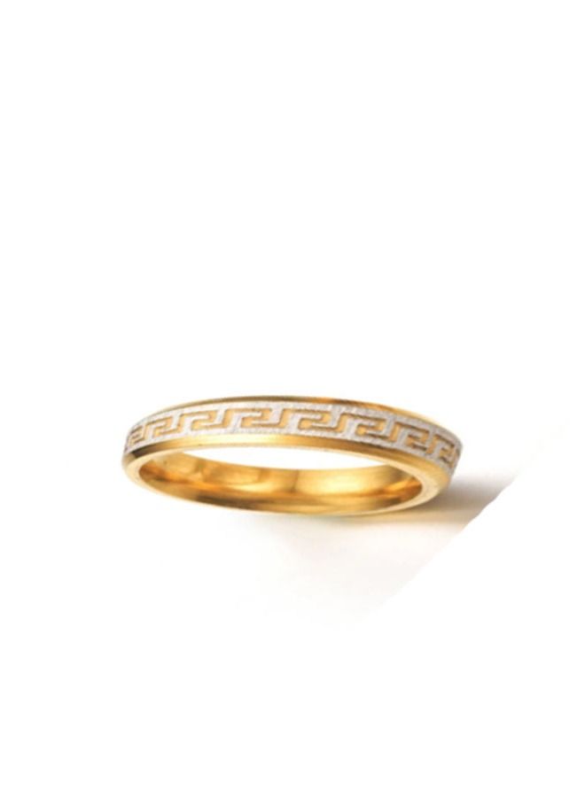 5esha Fashionable Ring With Stainless Steel Engravings - Image 2