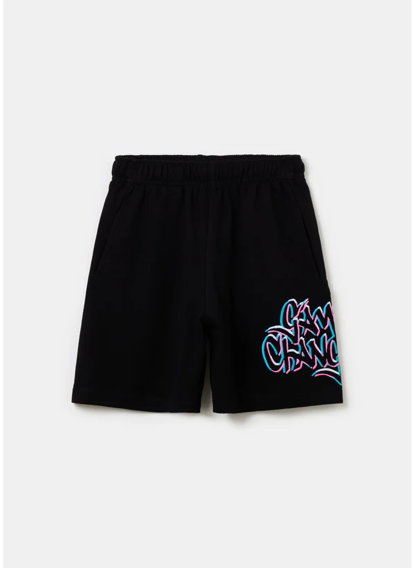 Ovs Bermuda joggers with embroidery
