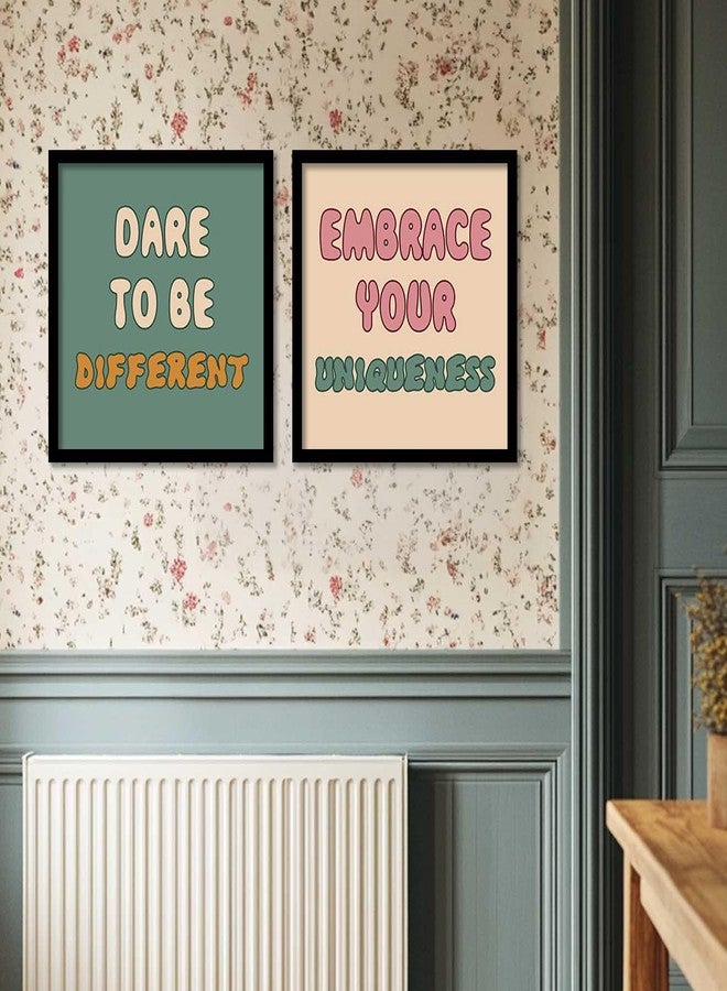 HOTHOUSE Motivational quotes wall decoration items posters with frame posters for office Study room Wall Decor Digital Reprint Set of 2 (8X8 inch) - Image 4
