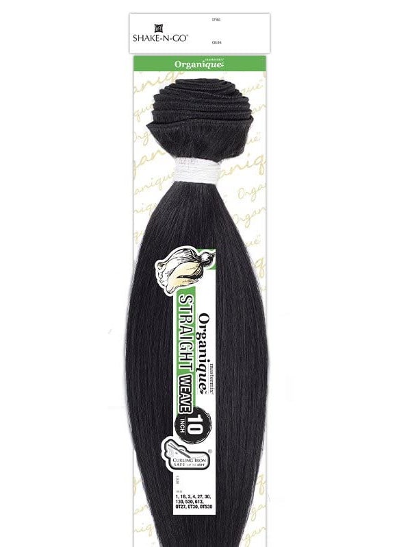 Shake-N-Go - Shake N Go Freetress New Concept Floor Bundle Hair ORGANIQUE STRAIGHT 10'' (1 JET BLACK) - Image 1