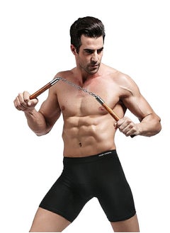 AOELEMENT Boxer Briefs Black Color for Men Three  pcs Pack  - Image 4