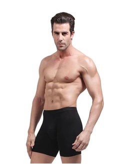 AOELEMENT Boxer Briefs Black Color for Men Three  pcs Pack  - Image 2