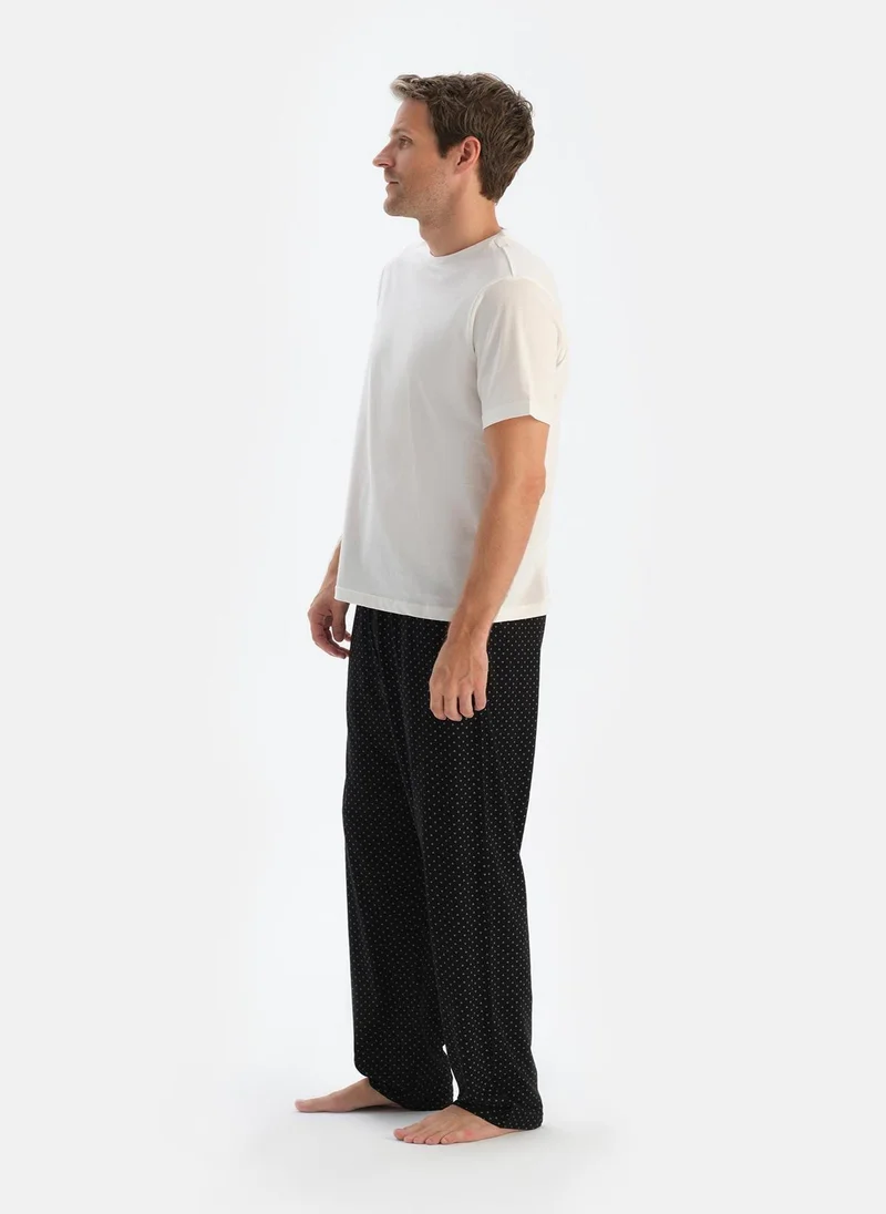 dagi Micro Print Trousers Supreme Mid Rise Sleepwear
