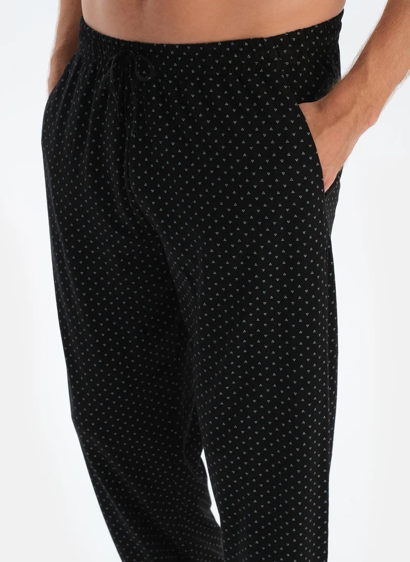 dagi Micro Print Trousers Supreme Mid Rise Sleepwear