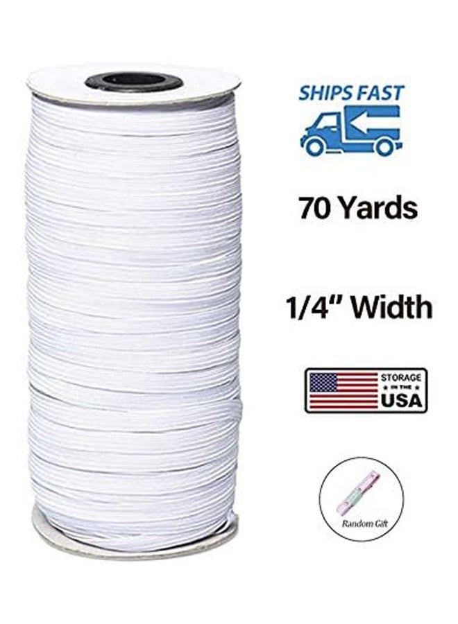 1/4 بوصة 6 مم مرن للخياطة 70 ياردة، حبل ربط الأذن - Image 2