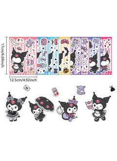 Stickers，Sanrio Kuromi, cartoon cute waterproof DIY puzzle stickers 8 styles