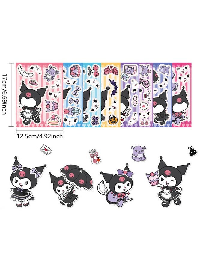INSENSE - Stickers，Sanrio Kuromi, cartoon cute waterproof DIY puzzle stickers 8 styles - Image 1