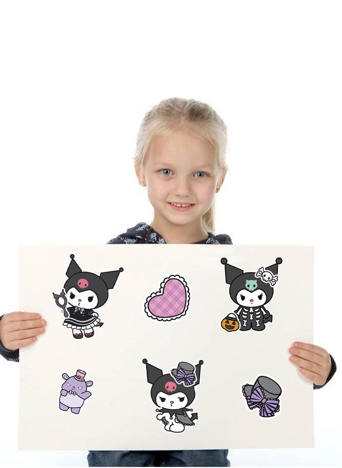 INSENSE - Stickers，Sanrio Kuromi, cartoon cute waterproof DIY puzzle stickers 8 styles - Image 1