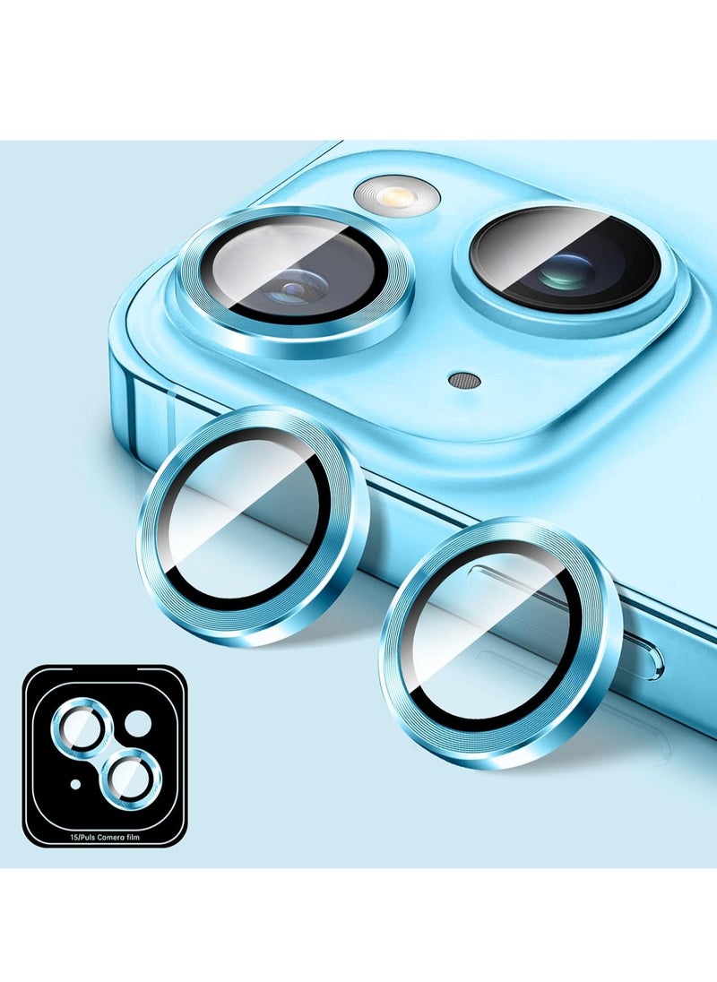 ELTRAZONE "Blue Camera Lens Protector for iPhone 16/16 Plus – Tempered Glass Cover with Automatic Alignment Metal Rings and HD Anti-Scratch Protection"  - Image 1