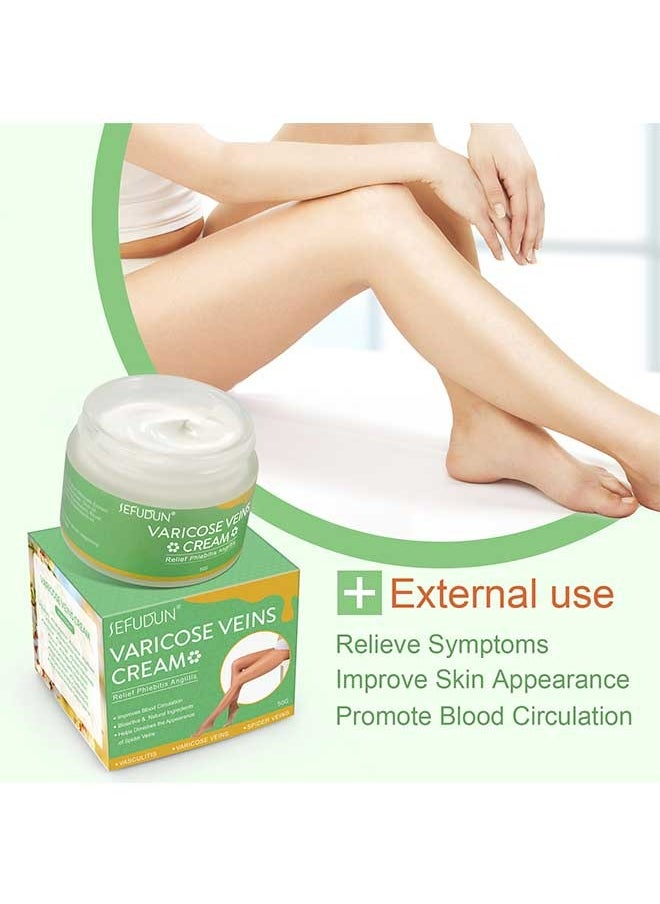 Sefudun - Varicose Veins Cream 50g, Spider Leg Repair Cream, Natural Varicose and Spider Veins Treatment, Strengthen Capillary Health/Improve Blood Circulation/Tired and Heavy Legs Fast Relief - Image 1