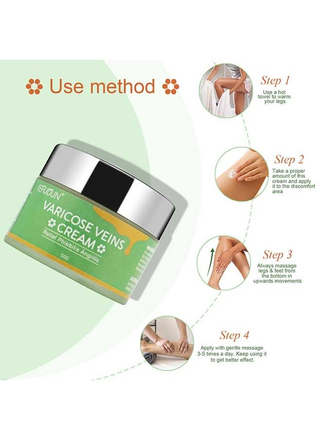 Sefudun - Varicose Veins Cream 50g, Spider Leg Repair Cream, Natural Varicose and Spider Veins Treatment, Strengthen Capillary Health/Improve Blood Circulation/Tired and Heavy Legs Fast Relief - Image 1
