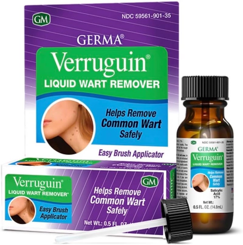 Germa Verruguin Liquid Wart Remover Salicylic Acid 17% Removedor De Verrugas (14.8 mL) - Image 1