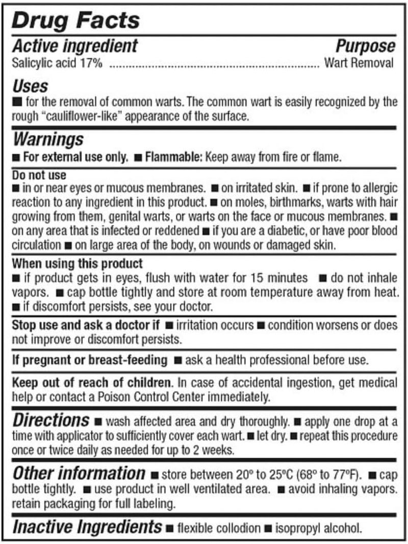 Germa Verruguin Liquid Wart Remover Salicylic Acid 17% Removedor De Verrugas (14.8 mL) - Image 3