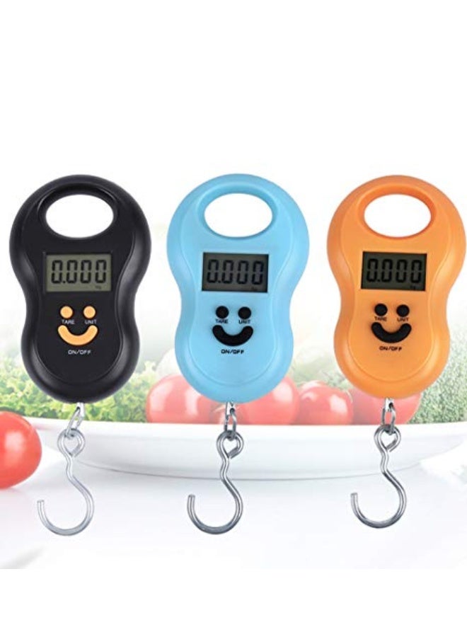 Mengshen Portable Luggage Scale/Hanging Suitcase Scale Steelyard 110lb /50kg Luggage Weighing Scale Backlit LCD Display with Fishing Hanging Hook for Home Travel Outdoor Black  - Image 3