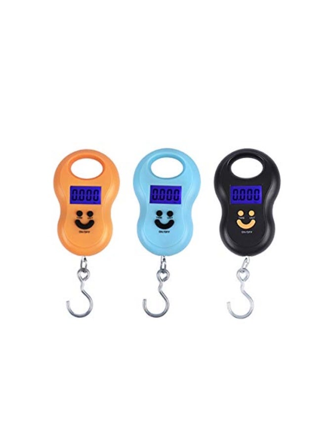 Mengshen Portable Luggage Scale/Hanging Suitcase Scale Steelyard 110lb /50kg Luggage Weighing Scale Backlit LCD Display with Fishing Hanging Hook for Home Travel Outdoor Black  - Image 2