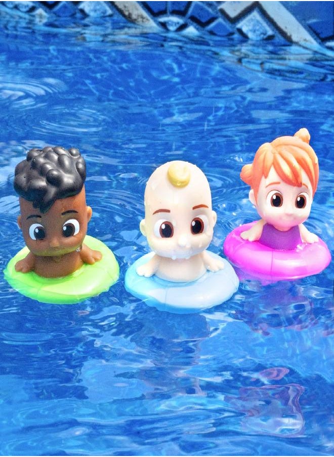Jazwares - CoComelon Water Toys for Pool & Bath, 3 Piece Set - JJ, Cody and YoYo Floating Bobble Figures for Swimming - Summer Gift for Toddlers & Kids - Ages 18+ Months - Image 1
