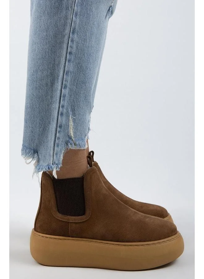 Ove Women's Genuine Leather Elastic Fur-Lined Tab Boot.