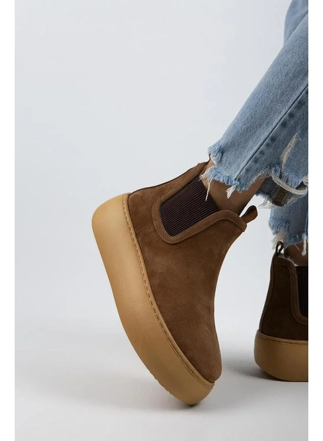 Manijero  Ove Women's Genuine Leather Elastic Fur-Lined Tab Boot. for Women | Best Price UAE