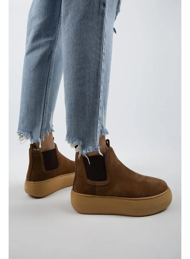 Manijero  Ove Women's Genuine Leather Elastic Fur-Lined Tab Boot. for Women | Best Price UAE