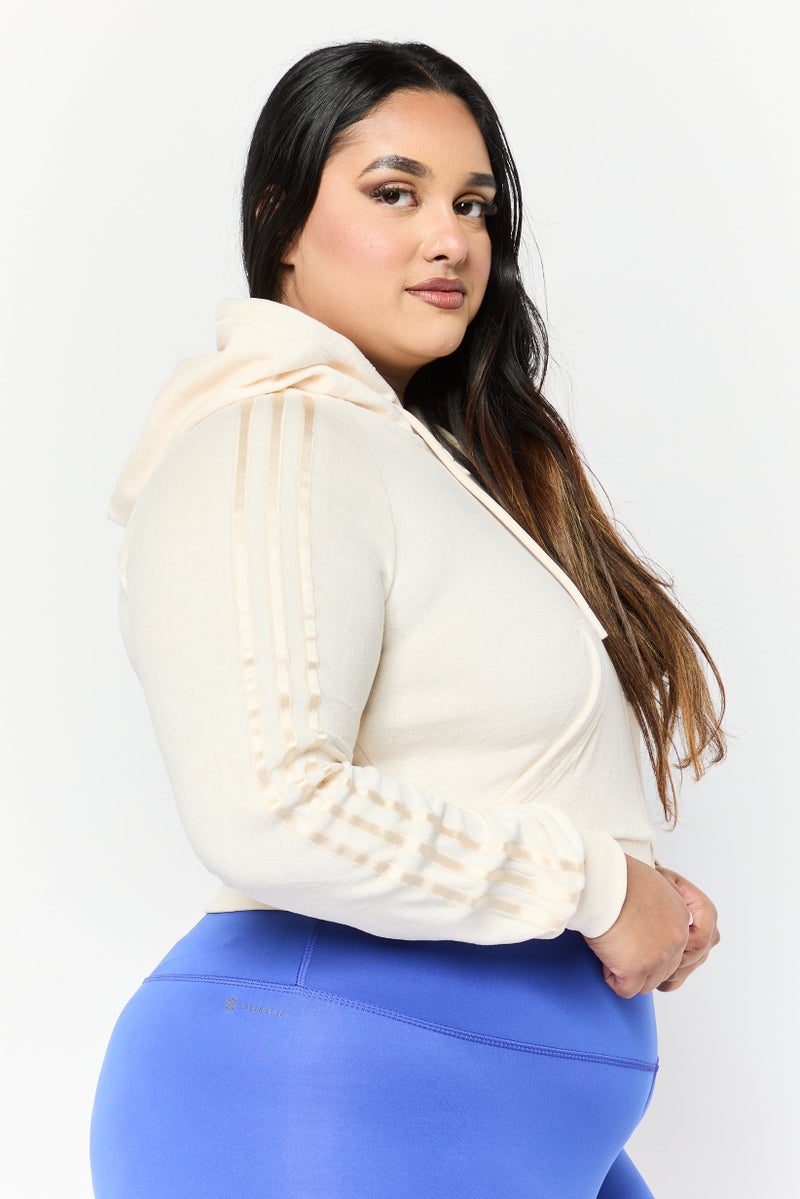 adidas Originals Women Sportswear Fit Long Sleeves Outdoor Sweatshirt, Cream  - Image 4
