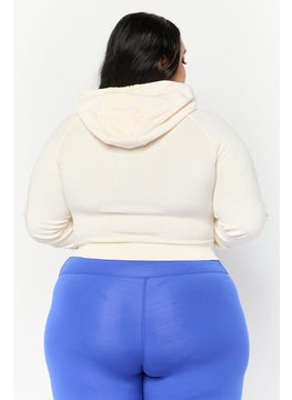 adidas Originals Women Sportswear Fit Long Sleeves Outdoor Sweatshirt, Cream  - Image 2