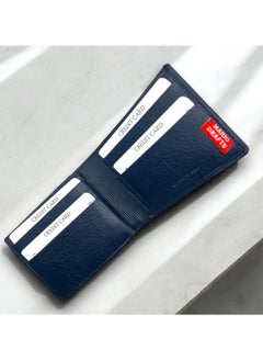 MARIO DRAFTS Mario Drafts Genuine Leather Bifold Wallet for Men, Navy  - Image 4