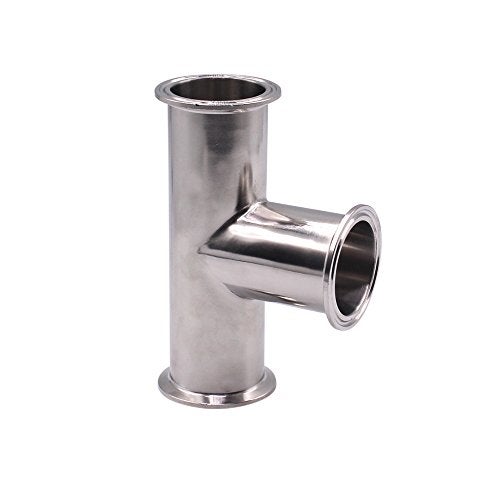 DERNORD Clamp Tee 3 Way Stainless Steel 304 Sanitary Fitting Fits 2" Tri-clamp, 51mm Pipe OD - Image 1