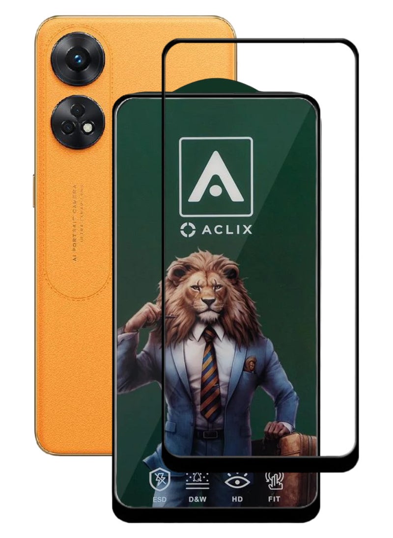 ACLIX Antistatic ESD Dustproof Premium Quality High Definition Tempered Glass Screen Protector Designed For Oppo Reno8 T - Image 1