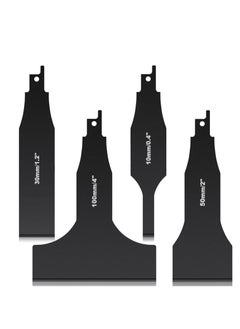 SYOSI 4Pcs Reciprocating Saw Saber Blade Set Heavy Duty Carbon Steel Scraping Tool Attachment Blades for Reciprocating Saws Multifunctional Carbon Steel Cleaning Tool for Removing Tile Ground Mud Wall  - Image 1