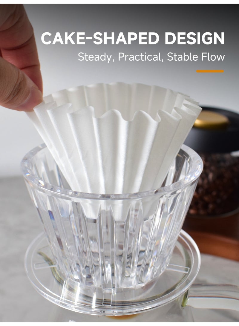 Brutelle V60 Cake Shape Coffee Dripper, Flat Bottom Hand Pour Over Coffee Filter Cup Ideal for Home, Office, Cafe, Coffee Corner - Image 5