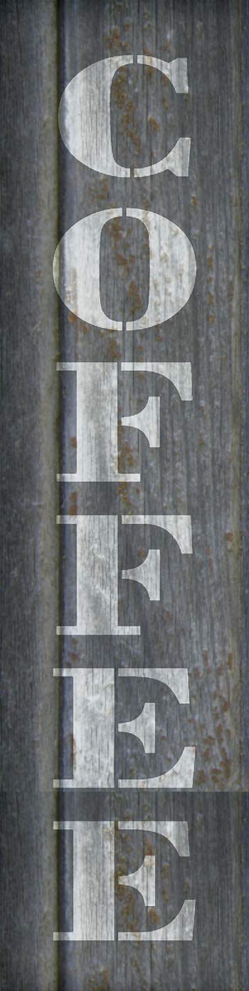 Studio R 12 Coffee - Farmhouse Serif - Vertical - Word Stencil - 4" x 16" - STCL1966_2 - by StudioR12 - Image 3