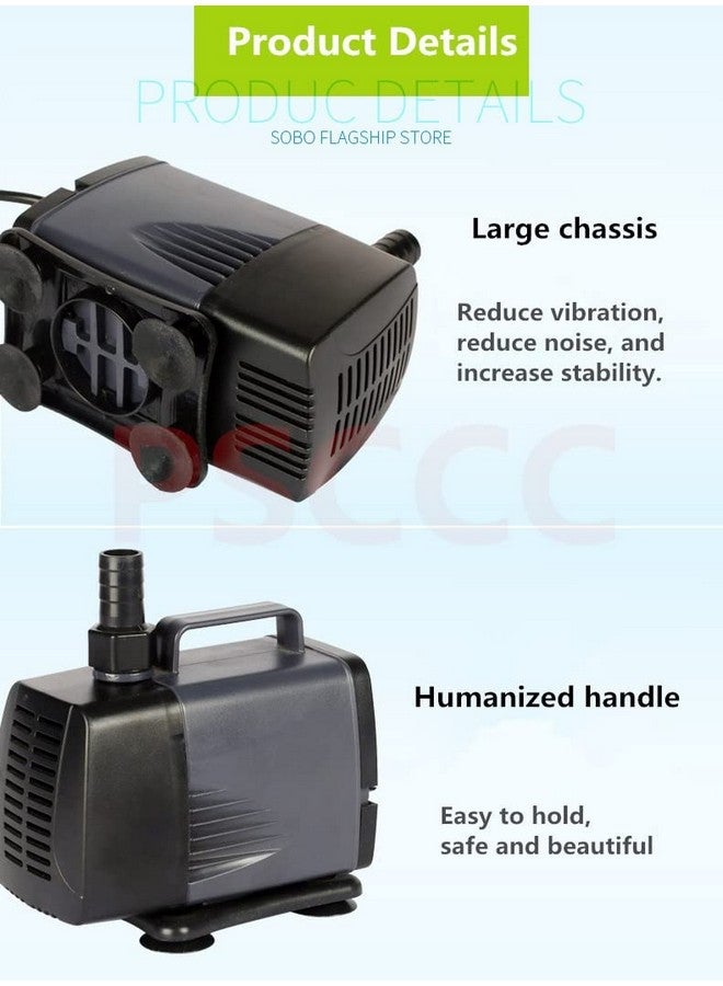 VAYINATO Sobo WP Series Aquarium Submersible Pump WP-4000 | Power : 40W | Output : 2000L/H | H.max : 2.0M - Image 4