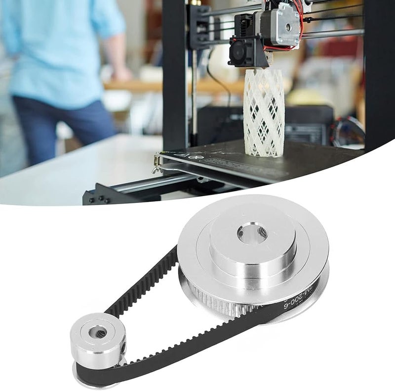 طقم بكرات تزامن من سبائك الألومنيوم 20T 60T مع حزام 6 مم لمحرك السائر للطابعة ثلاثية الأبعاد - Image 5