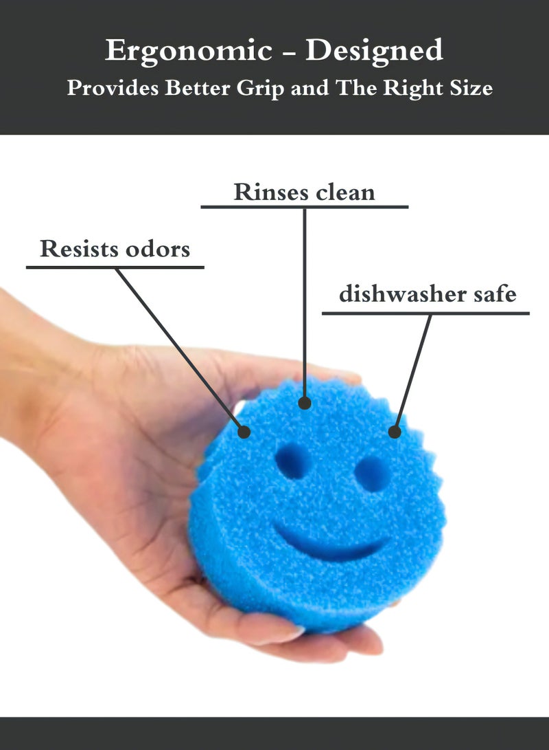 The special sponge for washing dishes and kitchen utensils is ideal cleaning various surfaces comes in a set of four pieces - Image 3